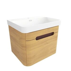 Kúpeľňová skrinka s umývadlom SAT Fusion 57, 5x43x45 cm dub medový mat SATFUSION60DMMW SATFUSION60DMMW vyobraziť