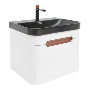 Kúpeľňová skrinka s umývadlom a batériou SAT Fusion 57, 5x43x45 cm biela matná mat SATFUSION60WBKMBA SATFUSION60WBKMBA vyobraziť