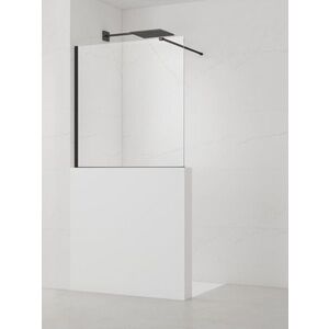 Sprchová zástena SAT Walk-in 110x100 cm na zníženú priečku čierna SATBWIS110PRC SATBWIS110PRC vyobraziť