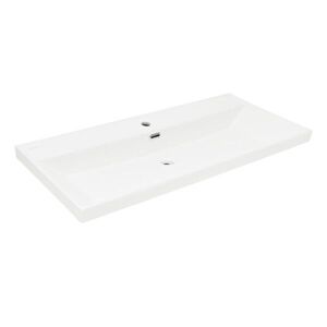 Nábytkové umývadlo SAT B-Way 101x46, 5 cm biela matná, otvor pre batériu uprostred SATBW10046WM SATBW10046WM vyobraziť