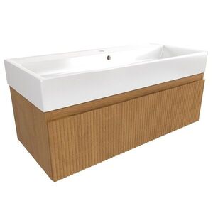 Kúpeľňová skrinka s umývadlom SAT Evolution 98x30x44, 5 cm dub medový mat SATEVO100DMU2 SATEVO100DMU2 vyobraziť