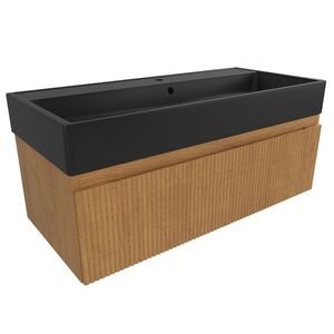 Kúpeľňová skrinka s umývadlom SAT Evolution 98x30x44, 5 cm dub medový mat SATEVO100DMU2B SATEVO100DMU2B vyobraziť