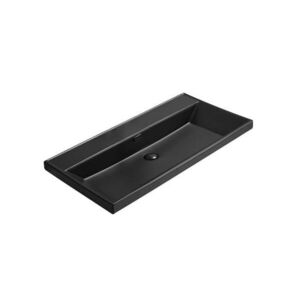 Nábytkové umývadlo SAT B-Way 81x46, 5 cm čierne, otvor pre batériu uprostred SATBW8046BKM SATBW8046BKM vyobraziť