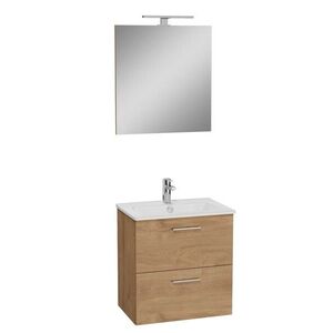 Kúpeľňová zostava s umývadlom zrkadlom a osvetlením VitrA Mia 59x61x39, 5 cm zlatý dub MIASET60D MIASET60D vyobraziť