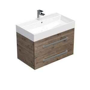 Kúpeľňová skrinka s umývadlom SAT Cube Way 80x53x46 cm dub Wellington mat CUBE46802DWSAT CUBE46802DWSAT vyobraziť