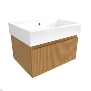 Kúpeľňová skrinka s umývadlom SAT Evolution 58x30x44, 5 cm dub medový mat SATEVO60DMU2 SATEVO60DMU2 vyobraziť