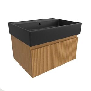 Kúpeľňová skrinka s umývadlom SAT Evolution 58x30x44, 5 cm dub medový mat SATEVO60DMU2B SATEVO60DMU2B vyobraziť