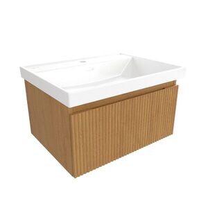 Kúpeľňová skrinka s umývadlom SAT Evolution 58x30x44, 5 cm dub medový mat SATEVO60DMU4 SATEVO60DMU4 vyobraziť
