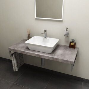 SAPHO - AVICE doska pod umývadlo 100x50cm, hrúbka 5cm, Cement AV107 vyobraziť