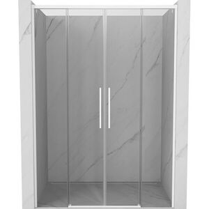 MEXEN/S - Rox posuvné sprchové dvere 150, transparent, biela 8C2-150-002-20-00 vyobraziť