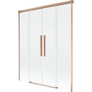 MEXEN/S - Rox vaňová zástena 2-krídlová posuvná 160 x 150, transparent, meď kartáčovaná 8C9-160-002-65-00 vyobraziť