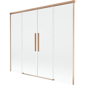 MEXEN/S - Rox vaňová zástena 2-krídlová posuvná 180 x 150, transparent, meď kartáčovaná 8C9-180-002-65-00 vyobraziť