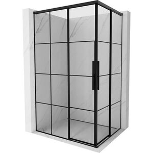 MEXEN/S - Rox Duo sprchovací kút posuvný 120 x 85, čierna kratka, čierna 8C2D-120-085-70-77 vyobraziť