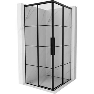 MEXEN/S - Rox Duo sprchovací kút posuvný 90 x 90, čierna kratka, čierna 8C2D-090-090-70-77 vyobraziť