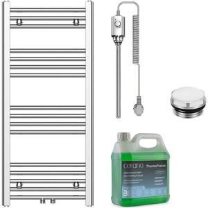 CERANO - Kúpeľňový elektrický radiátorový set Benito - 300W - chróm - 1000x450 mm CER-264018 vyobraziť