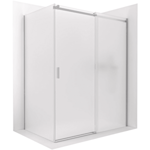 CERANO - Sprchovací kút Santoro - pravá - 6 mm - chróm, mliečne sklo - 120x100 - posuvný CER-665824 vyobraziť