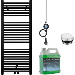 CERANO - Kúpeľňový elektrický radiátorový set Lincoln - WIFI - 300W - čierna matná - 1200x500 mm CER-680541 vyobraziť