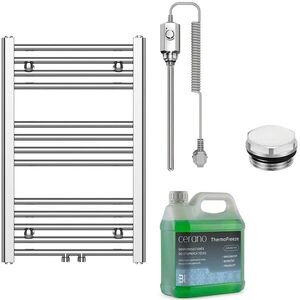 CERANO - Kúpeľňový elektrický radiátorový set Benito - 300W - chróm - 700x450 mm CER-041022 vyobraziť