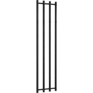 CERANO - Kúpeľňový radiátor Bertini - háčiky na uteráky - bočné pripojenie - 380 W - čierna matná - 1400x351 mm CER-291027 vyobraziť