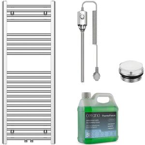 CERANO - Kúpeľňový elektrický radiátorový set Benito - 300W - chróm - 1200x450 mm CER-297174 vyobraziť