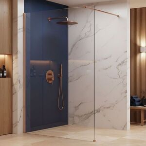 REA/S - Sprchová zástena Flexi Transparent / Brush Copper 100 KPL-K99362 vyobraziť
