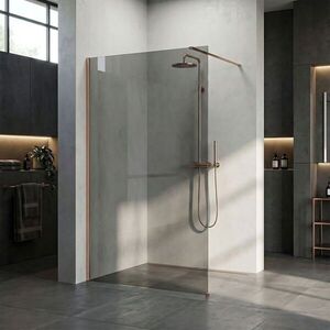 REA/S - Sprchová zástena Flexi Grey / Brush Copper 130 KPL-K99381 vyobraziť