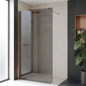 REA/S - Sprchová zástena Flexi Grey / Brush Copper 100 KPL-K99384 vyobraziť