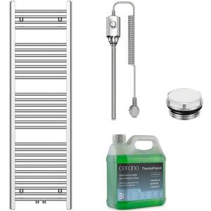 CERANO - Kúpeľňový elektrický radiátorový set Benito - 600W - chróm - 1500x450 mm CER-335730 vyobraziť