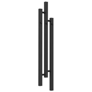 CERANO - Kúpeľňový radiátor Fabiano - háčiky na uteráky - bočné pripojenie - 251 W - čierna matná - 1200x220 mm CER-342755 vyobraziť