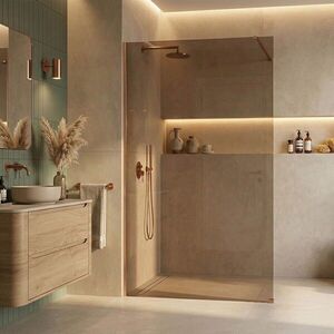 REA/S - Sprchová zástena Flexi Brown / Brush Copper 90 KPL-K99573 vyobraziť