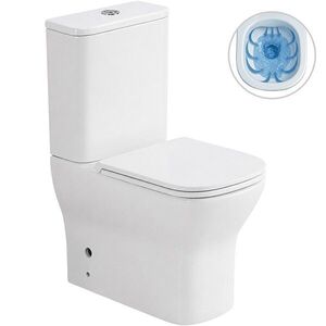 CERANO - WC kombi Hugo, Rimless + Slim/UF sedátko - spodný/zadný odpad - biela lesklá - 63, 5x35, 5 CER-538759 vyobraziť