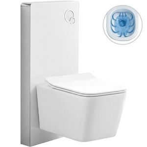 CERANO - Kompletný WC set Modul/Forte - biela lesklá - integrované WC tlačidlo - pneumatický modul - 51x36 CER-979850 vyobraziť