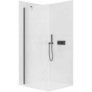 CERANO - Sprchová zástena Walk-in Onyx YL/P - 8 mm - čierna matná, ryhované sklo - 160x200 CER-8050BD1158 vyobraziť