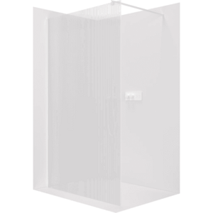 CERANO - Sprchová zástena Walk-in Onyx Round Ľ/P - 8 mm - guľatá vzpera - biela matná, ryhované sklo - 160x200 CER-8050BD298 vyobraziť