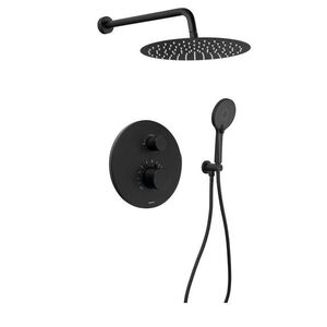 SAPHO - Podomietkový sprchový set s termostatickou batériou, box, 2 výstupy, čierna mat RH396B-01 vyobraziť