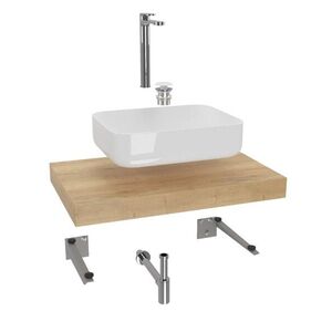 Koupelnová sestava SAT s deskou pod umyvadlo Dolce 80x8x50 cm dub halifax KSETDO5 KSETDO5 vyobraziť