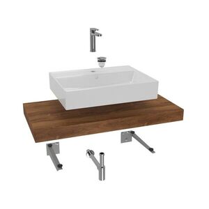 Koupelnová sestava SAT s deskou pod umyvadlo Dolce 100x8x50 cm dub charleston KSETDO13 KSETDO13 vyobraziť