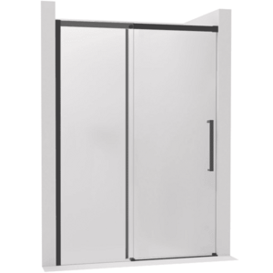 CERANO - Sprchové posuvné dvere Lantono - ľavá - 8 mm - Soft-Close - čierna matná, mliečne sklo - 130x195 CER-662617 vyobraziť