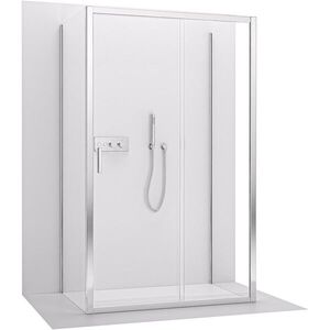 CERANO - Trojstenný sprchovací kút Varone LINE UL/P - 6 mm - chróm, transparentné sklo - 150x100x195 - posuvný CER-DY505-90-211 vyobraziť