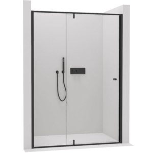 CERANO - Sprchové pivotové dvere Santini Ľ/P - 6 mm - čierna matná, transparentné sklo - 110x195 CER-428758 vyobraziť