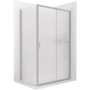 CERANO - Sprchovací kút Varone LINE Ľ/P - 6 mm - chróm, mliečne sklo - 110x90 - posuvný CER-DY505-90161 vyobraziť