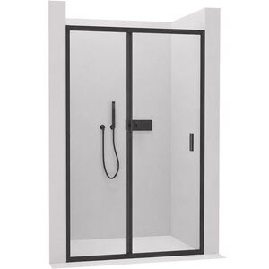 CERANO - Sprchové posuvné dvere Varone LINE Ľ/P - 6 mm - čierna matná, transparentné sklo - 110x195 CER-478090 vyobraziť