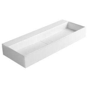 SAPHO - CUBIS umývadlo, liatý mramor, 100x40cm, bez otvoru pre batériu, biela CU100-0 vyobraziť