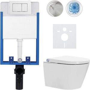 CERANO - Kompletní WC set Profi/Cronus Standard - bílá lesklá - WC tlačítko Classic/Bílá - pro zazdění - 59, 3x38, 4 CER-011822 vyobraziť