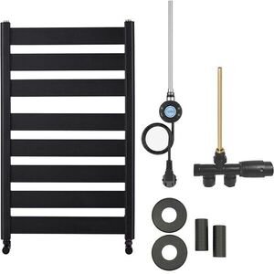CERANO - Koupelnový radiátorový set Marco - kombinované vytápění, wifi tyč - boční jednobodové připojení - 600W - černá matná - 920x550 mm CER-682964 vyobraziť