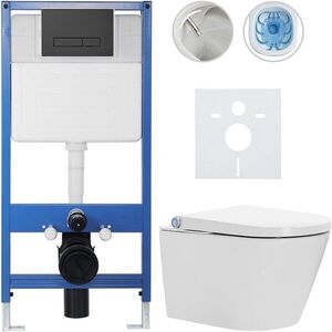 CERANO - Kompletní WC set Profi/Cronus Standard - bílá lesklá - WC tlačítko Slim/Černá matná - předstěnová instalace - 59, 3x38, 4 CER-132902 vyobraziť