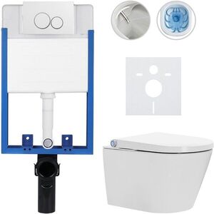 CERANO - Kompletní WC set Profi/Cronus Standard - bílá lesklá - WC tlačítko Duo/Bílá - pro zazdění - 59, 3x38, 4 CER-191226 vyobraziť