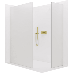 CERANO - Sprchová zástena Walk-in Crystal TL/P - 8 mm - bezvzperový systém - zlatá, mliečne sklo - 100x60x200 CER-8050BD5773 vyobraziť