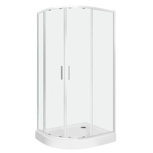 Sprchovací kút 80 x 100 cm Kerra Solid RA 80x100 CHR, ľavý, s vaničkou 5907548124562 vyobraziť