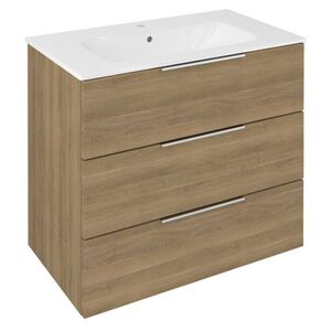 SAPHO - CIRASA umývadlová skrinka 79, 8x75x46cm, 3x zásuvka, dub cuneo CR831-2525 vyobraziť